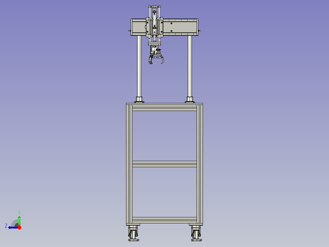 抓取机械手设计模型右视图