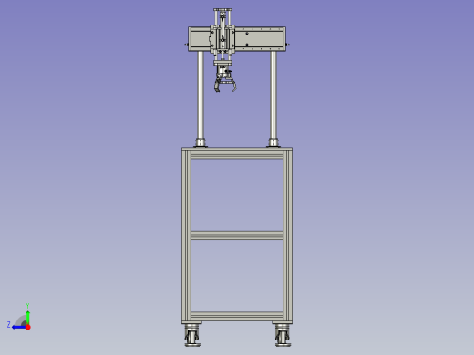 抓取机械手设计模型右视缩略图