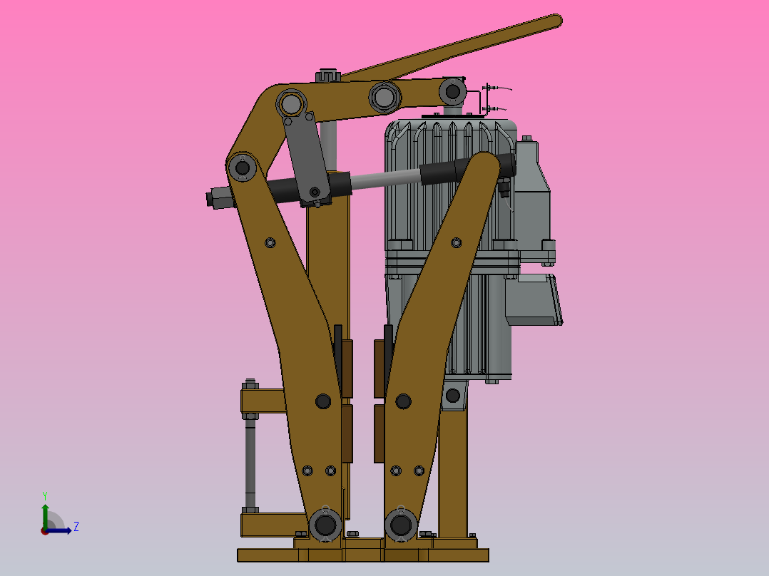 YP21系列电力液压盘式制动器YP21-500-630×30-ⅠA-CL.RL.WL.HL.H左视图
