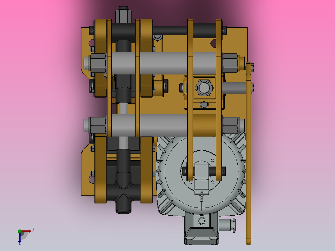 YP21系列电力液压盘式制动器YP21-500-630×30-ⅠA-CL.RL.WL.HL.H俯视图