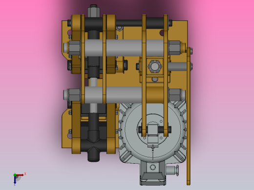 YP21系列电力液压盘式制动器YP21-500-630×30-ⅠA-CL.RL.WL.HL.H俯视缩略图
