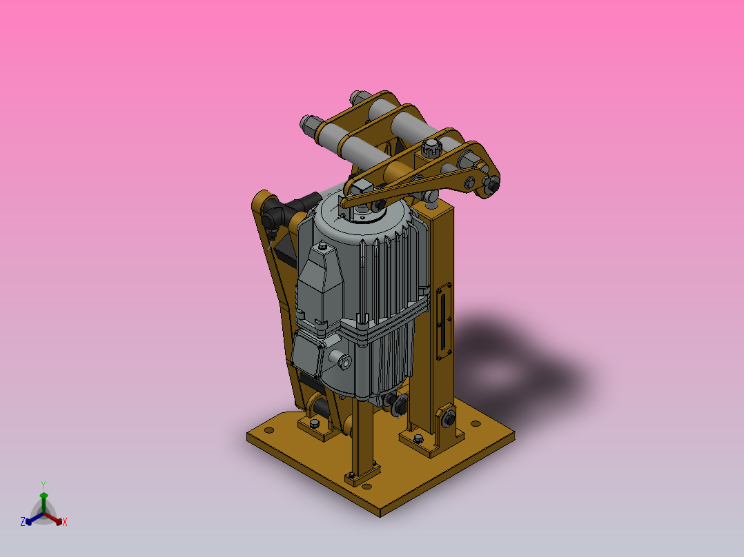 YP21系列电力液压盘式制动器YP21-500-630×30-ⅠA-CL.RL.WL.HL.H正等轴测图