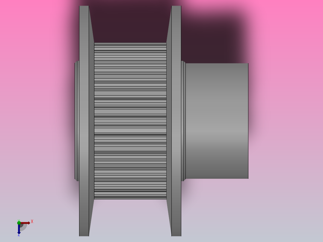 小凸缘型梯形齿同步带轮MXL型_SMXLDC-26-025-dc6-A俯视图
