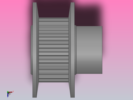 小凸缘型梯形齿同步带轮MXL型_SMXLDC-26-025-dc6-A俯视缩略图