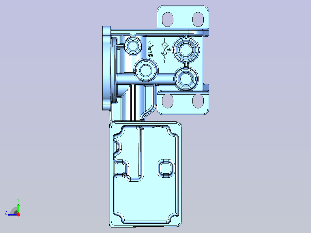 GEN泵座模型右视图