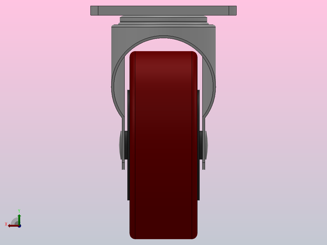 Z07-01-040-405C轻型轮[Z07-01-075-405C]脚轮后视图