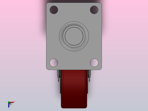 Z07-01-040-405C轻型轮[Z07-01-075-405C]脚轮俯视缩略图