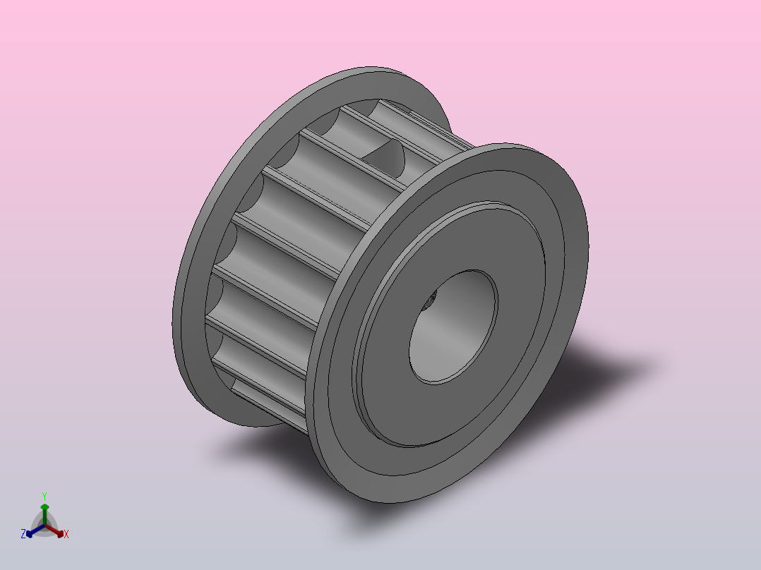 带顶丝圆孔标准型圆弧形齿同步带轮5GT型_S5GTHT-18-12-dt10-A主视图