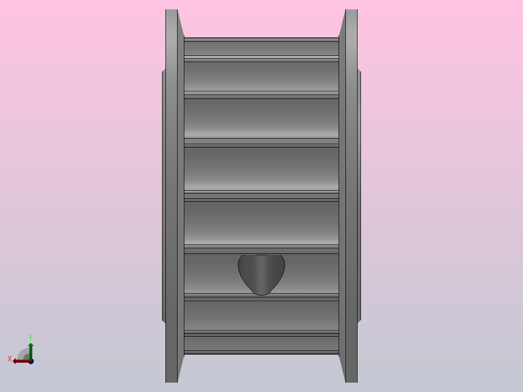 带顶丝圆孔标准型圆弧形齿同步带轮5GT型_S5GTHT-18-12-dt10-A后视图