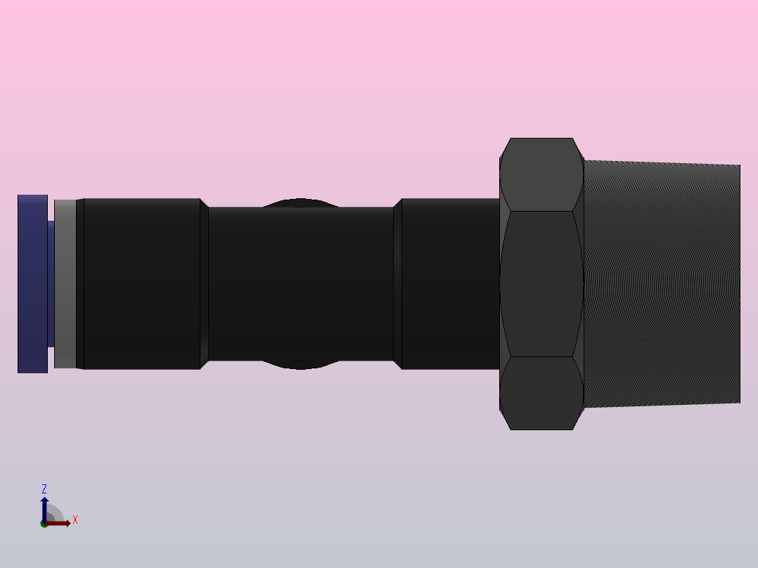 PD螺纹侧三通[PD04-03]左视图