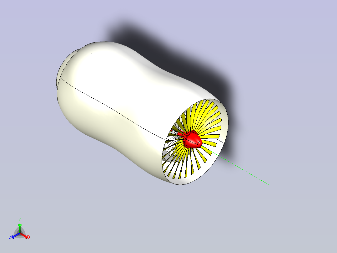 喷气发动机_Catia-V5正等轴测图