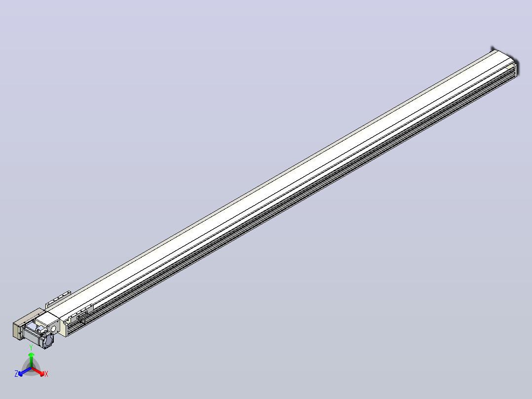 皮带直线轴半封闭可选导轨TPA-HNB-140D-120-L2300-ML-C-P40-N3主视图