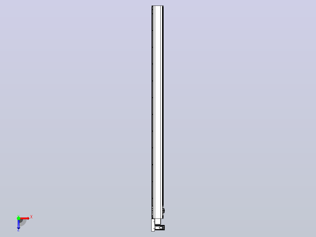 皮带直线轴半封闭可选导轨TPA-HNB-140D-120-L2300-ML-C-P40-N3俯视图