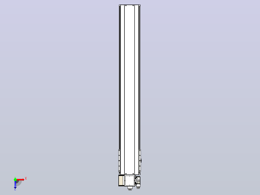 皮带直线轴半封闭可选导轨TPA-HNB-220D-176-L1350-LP-Y-P1K-N3俯视图