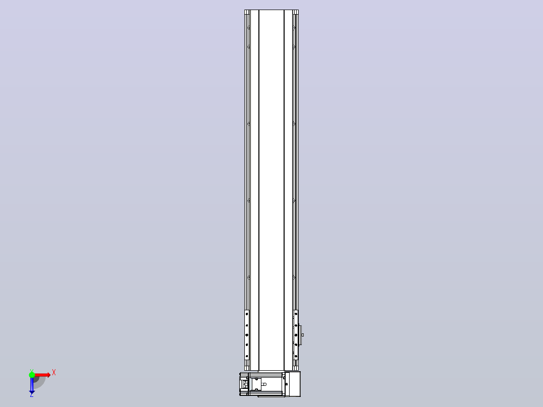 皮带直线轴半封闭可选导轨TPA-HNB-140D-120-L700-RU-C-P40-N3俯视图