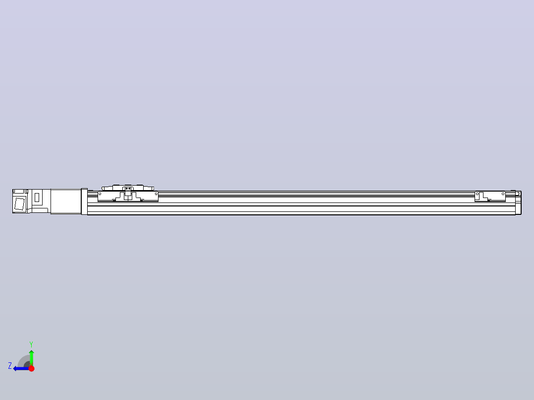 滚珠丝杠直线轴内置导轨TPA-GCR-40-1210C-L600-M-M10-N3右视图