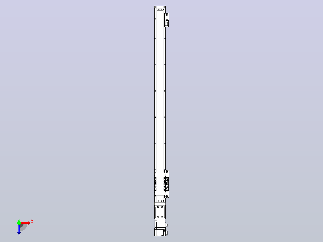 滚珠丝杠直线轴内置导轨TPA-GCR-40-1210C-L600-M-M10-N3俯视图