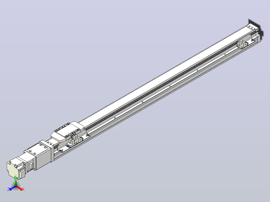 滚珠丝杠直线轴内置导轨TPA-GCR-40-1210C-L600-M-M10-N3正等轴测图