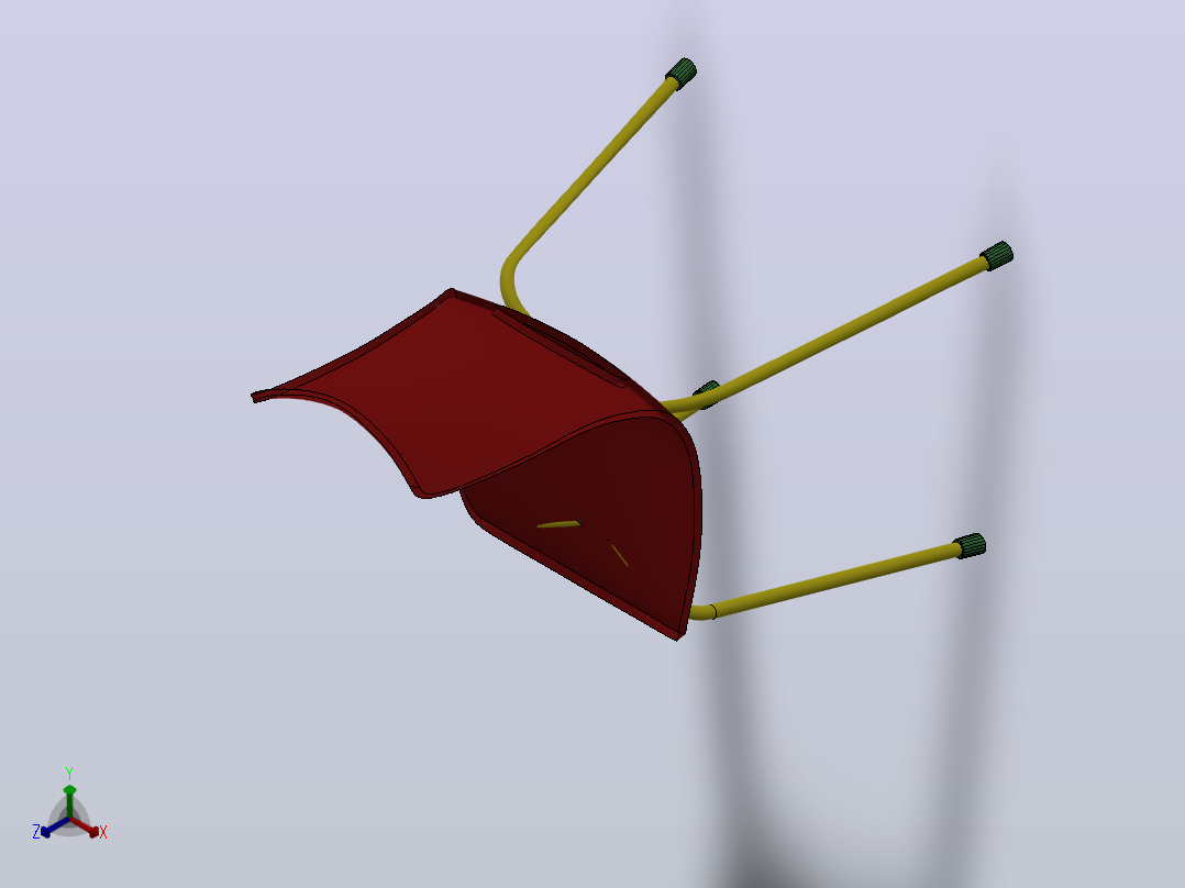 椅子(1)正等轴测图