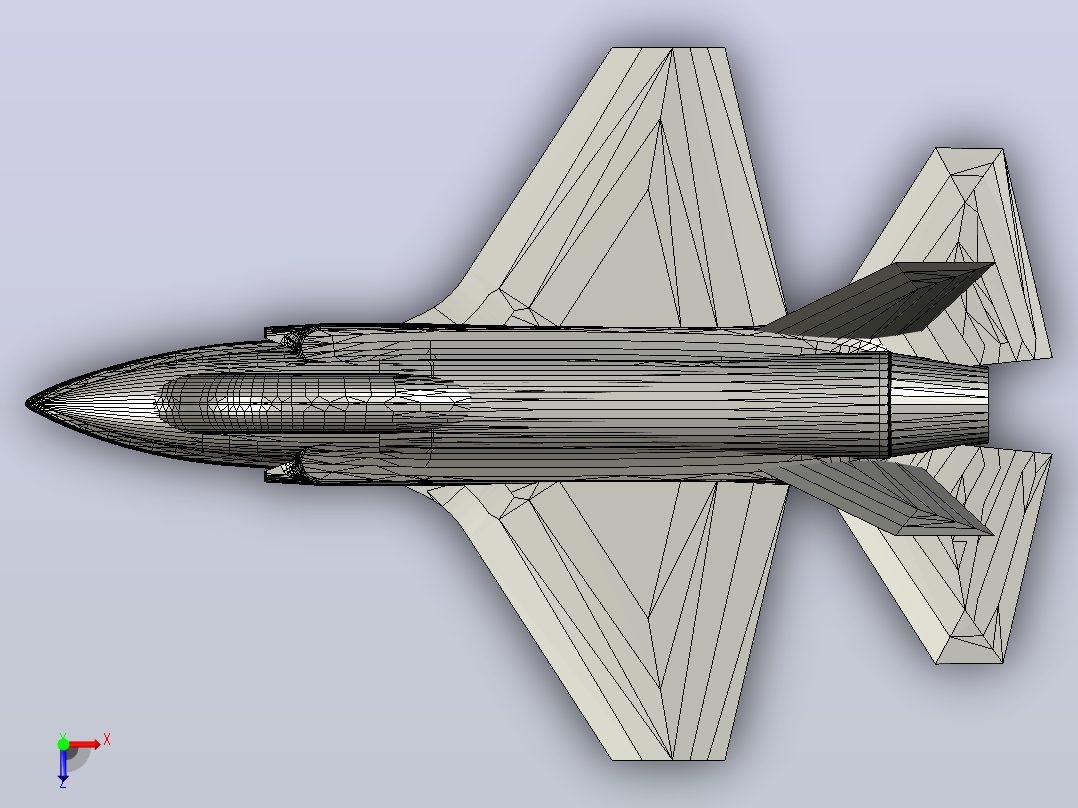 Lockheed Martin F-35 Lightning II飞机俯视图