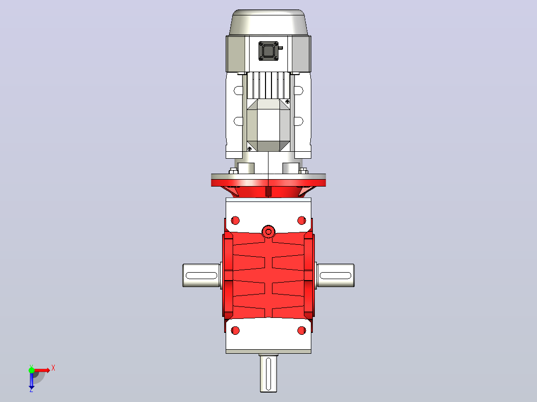 NMRV150蜗轮蜗杆减速机[RV150-E-80-3kW-A1-SZ]俯视图