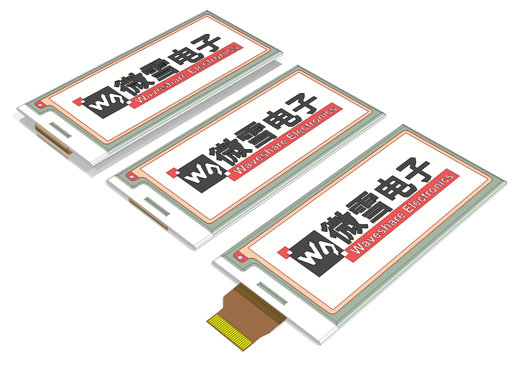 2.9英寸电子墨水显示屏-红色黑色