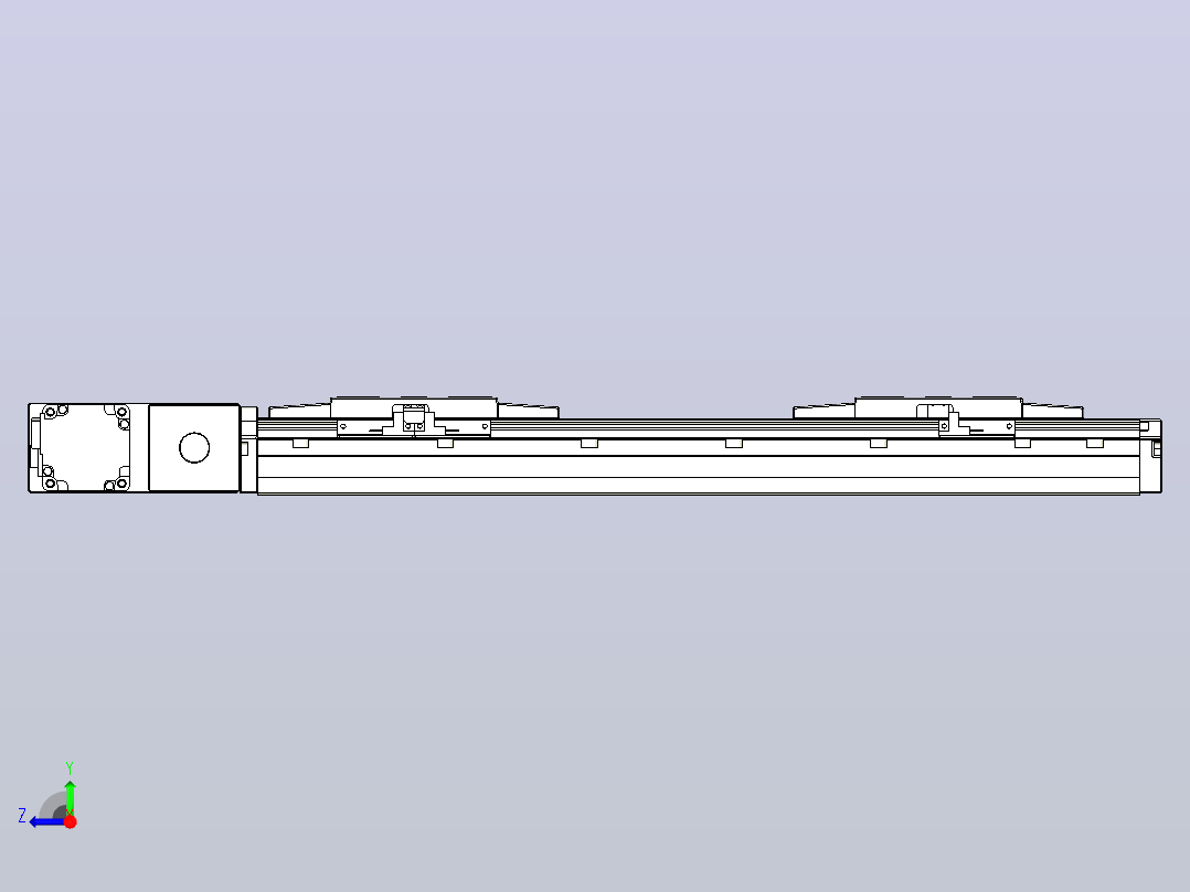 皮带直线轴双滑块型TPA-GCBS-120-P70-L75-QL-M20-N3右视图