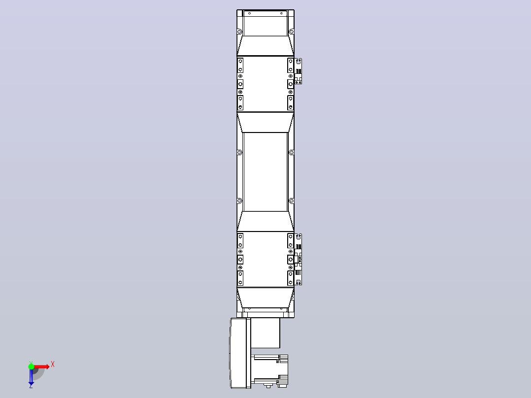 皮带直线轴双滑块型TPA-GCBS-120-P70-L75-QL-M20-N3俯视图