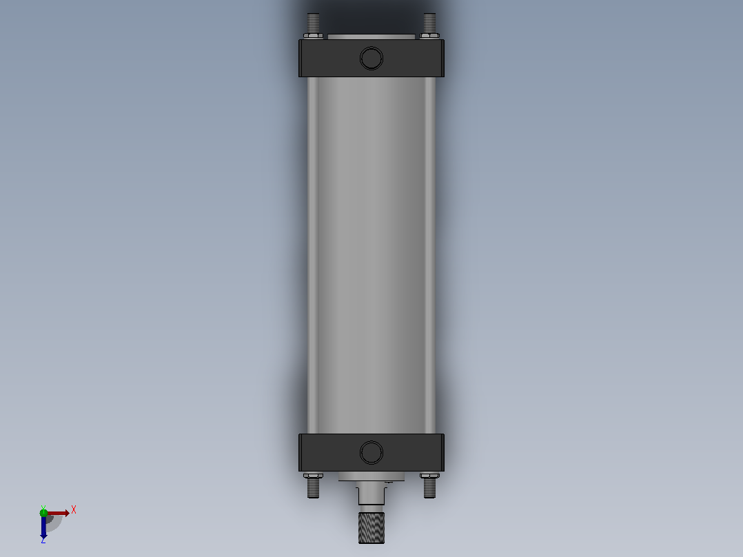 QGA、QGAI系列气缸[QGA-SD 125×300-SD]俯视图