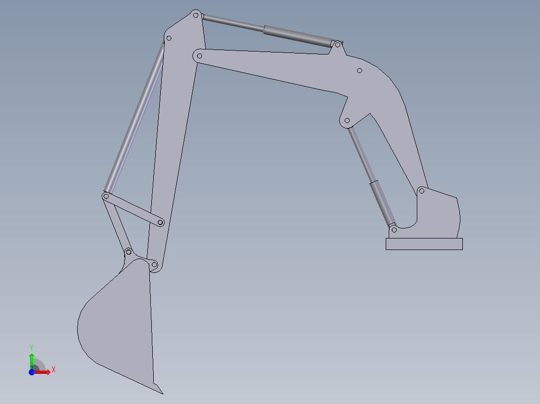 WY100液压履带挖掘机总体及工作装置设计及运动仿真(sw+说明书+cad)前视图