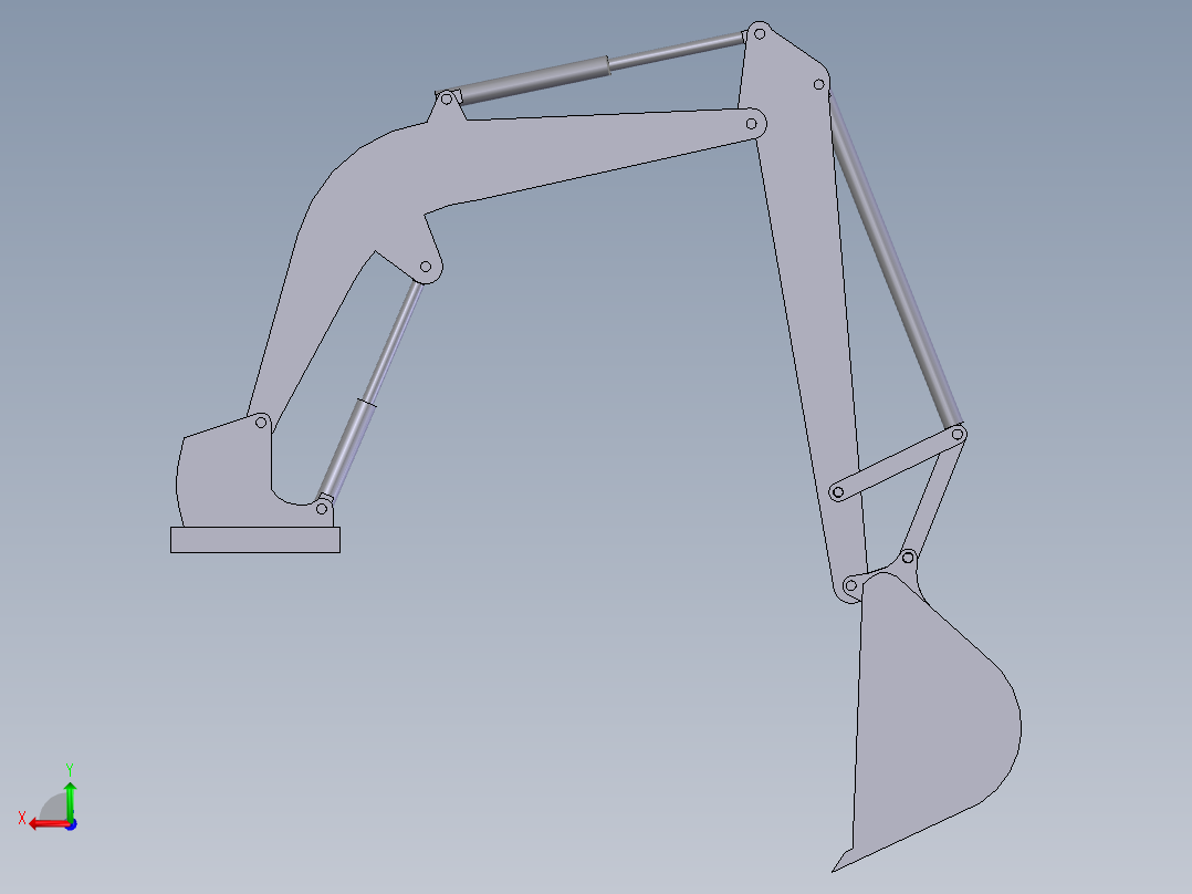 WY100液压履带挖掘机总体及工作装置设计及运动仿真(sw+说明书+cad)后视图