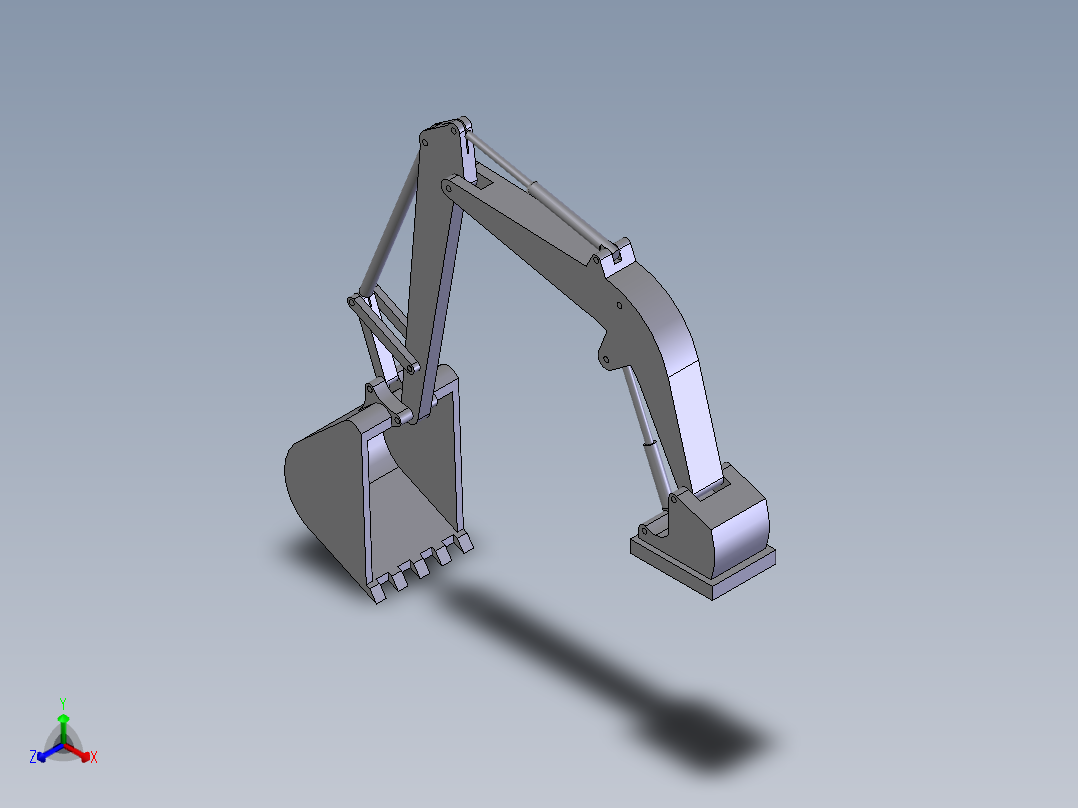 WY100液压履带挖掘机总体及工作装置设计及运动仿真(sw+说明书+cad)正等轴测图