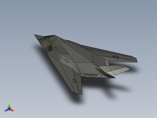 5-隐身战机f117片体-stp ug