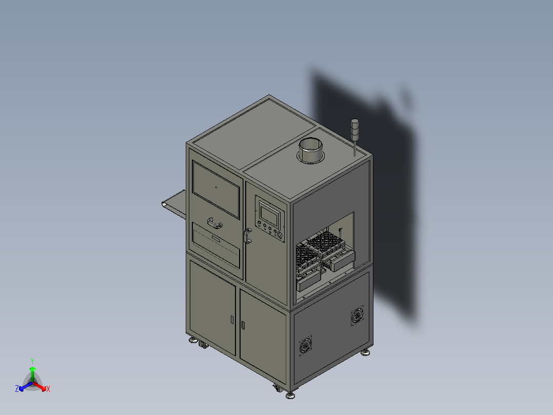 激光分板机 正等轴测图