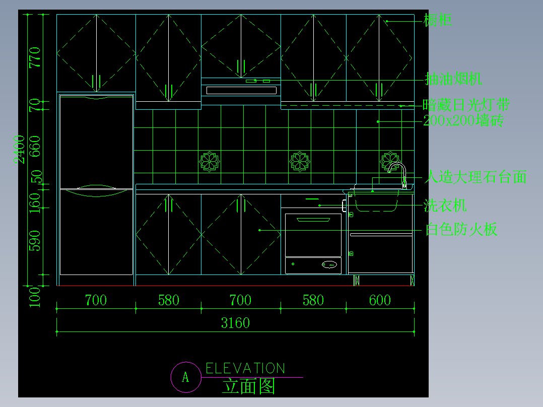 室内设计厨房常用图块-dFH01062H