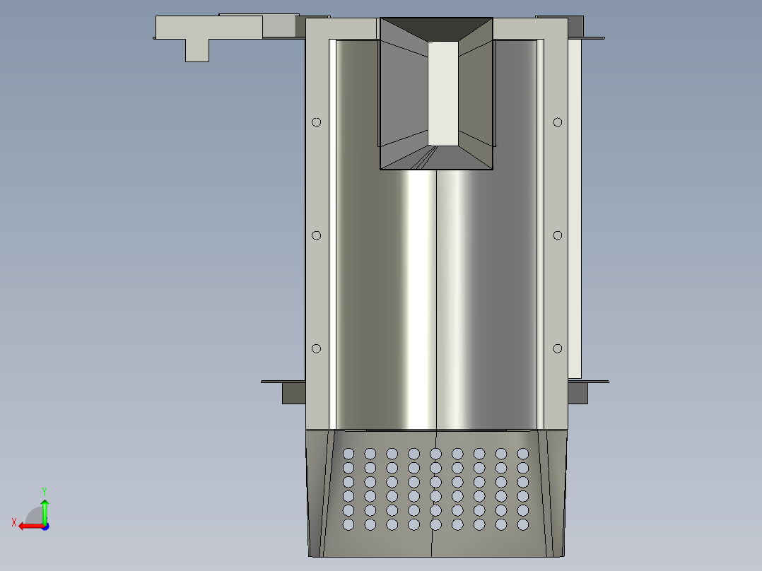 小型玉米脱粒机3D模型后视图