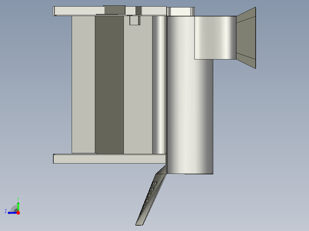小型玉米脱粒机3D模型右视图
