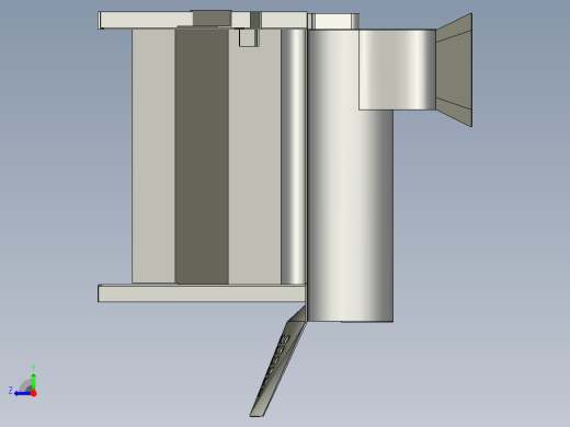 小型玉米脱粒机3D模型右视缩略图