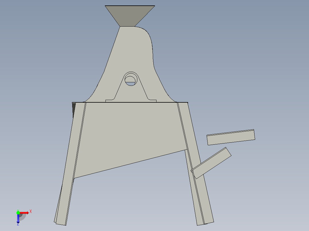 小型玉米脱粒机3D模型俯视图