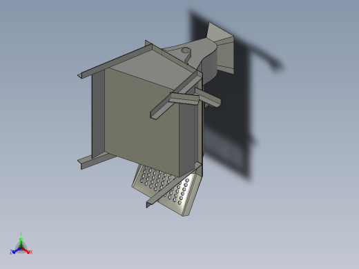 小型玉米脱粒机3D模型正等轴测缩略图