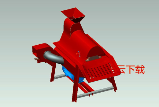 小型玉米脱粒机3D模型缩略图