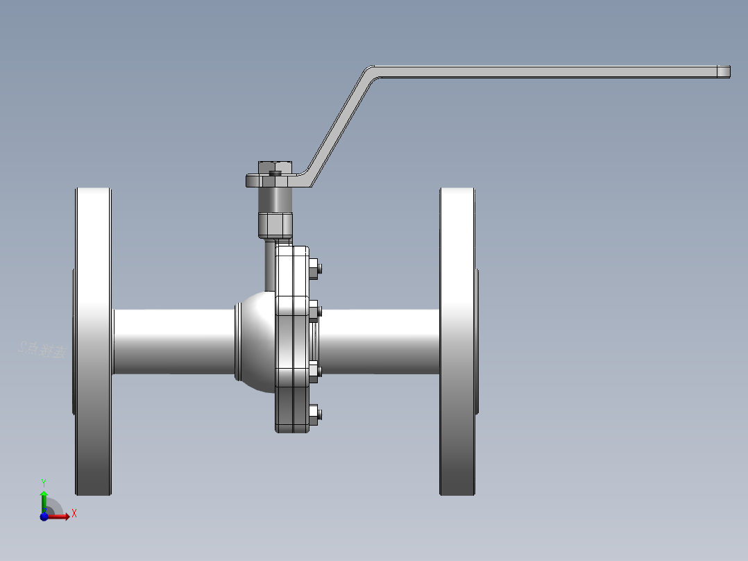 法兰球阀-316 DN15-DN200前视图