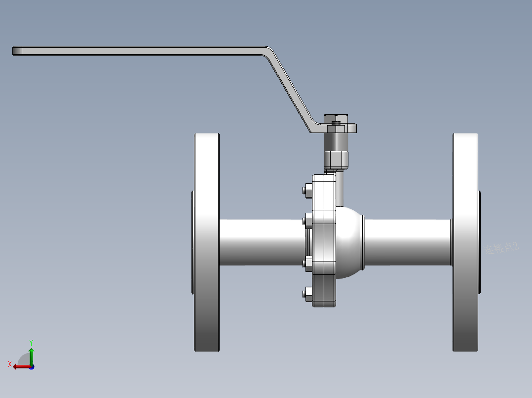 法兰球阀-316 DN15-DN200后视图