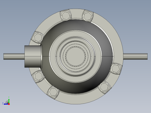 差速齿轮简易模型爆炸图3D图纸 Solidworks设计 附STEP右视缩略图
