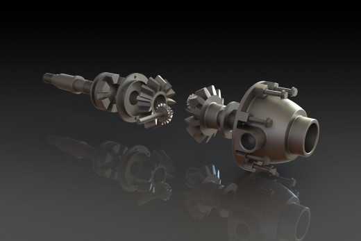 差速齿轮简易模型爆炸图3D图纸 Solidworks设计 附STEP缩略图