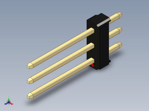 彩色公头100mil（2.54mm）系列-DS1021_black_3x01p_100mil_Type5_rev1.0