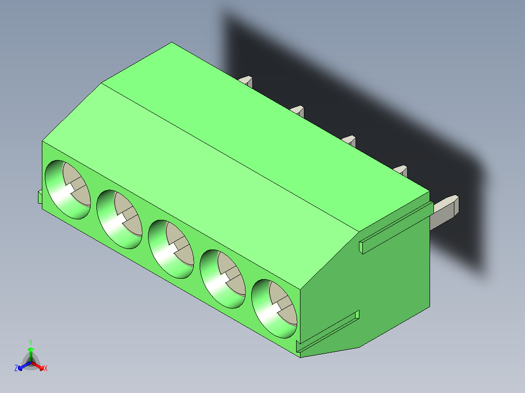 PCB_Terminal_Block_5-P3.5正等轴测图