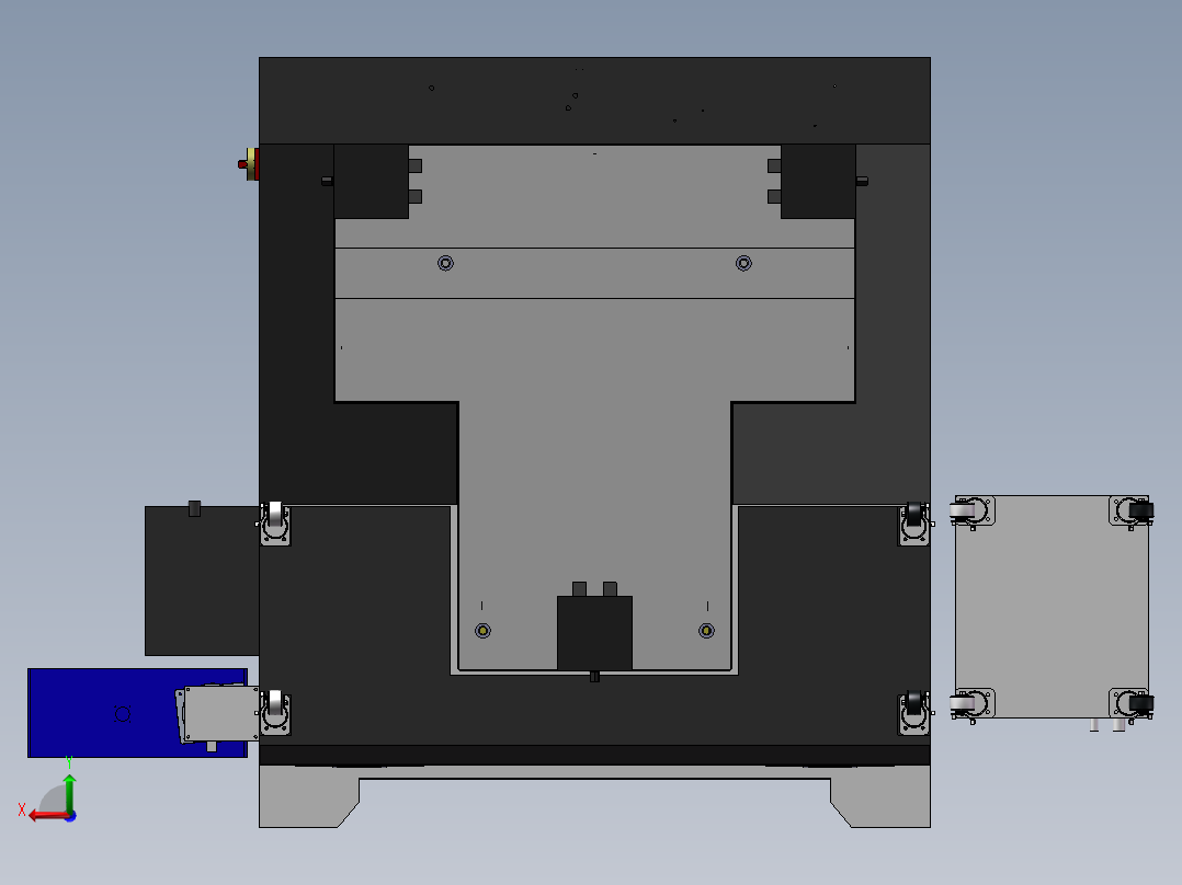 半罩雕铣机后视图