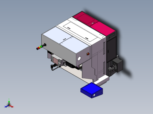 半罩雕铣机正等轴测缩略图