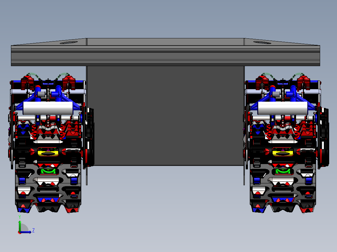 雪地履带底盘左视图